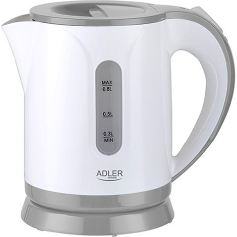 Bouilloire électrique de 0,8 litre - Adler AD1371G - Filtre à sédiments - 850 W - Protection auto contre l'ébullition sans eau
