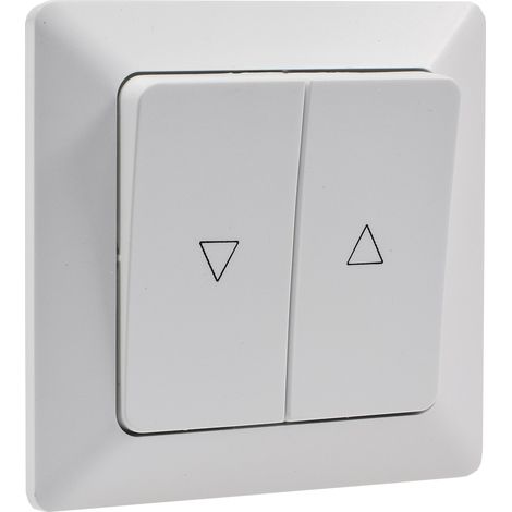 MILOS Interrupteur de store 22777, encastré, Haut/Bas, blanc mat (1/2)