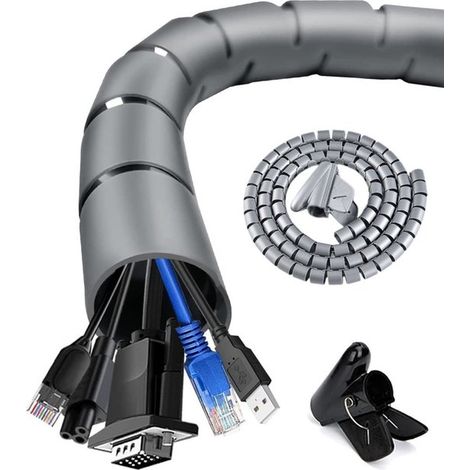 Kabelmanagementschlauch Kabelorganisator 3 Meter Kabelclips Isolierschlauch Kabelschutzschlauch Schutzschlauch für Kabelmanagement Geteilter Kabe (1/5)