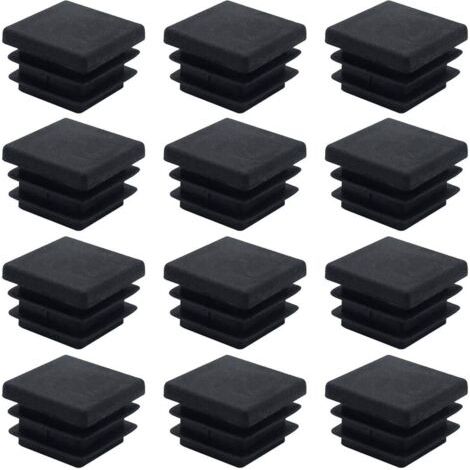 40 Pièces Embouts Carrés pour Meubles Bouchons de Tube Carrés en Plastique 20mm x 20mm Bouchons de Tube Tapis Antidérapant Embout Rectangulaire Noir Bouchons d'Insertion Cache-Tuyau pour Chaises Burea (1/5)