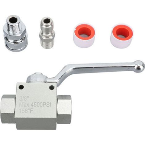 Kit de robinets à bille pour nettoyeur haute pression, raccords à connexion rapide en acier inoxydable, accessoires de tuyau de 4500 PSI, 3/8 pouces