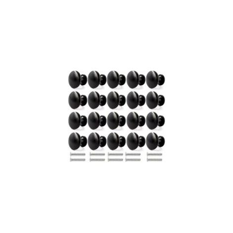 Lot de 20 boutons de meuble vintage 30mm – Alliage de zinc poli – Installation facile pour placards et tiroirs – Noir - 20PCS (1/5)