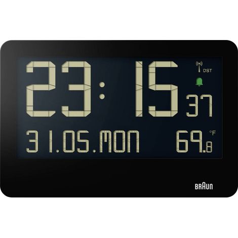 Braun BC14B-DCF Radiocontrollato Orologio da parete 261 mm x 173 mm Nero (1/5)