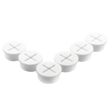 Sollbry 6pièces Cache-câbles Plastique Rond pour Bureau Grommet De De Fils Décoratif Couvercle De Passage De Câbles pour Tables Et Bureaux (1/5)