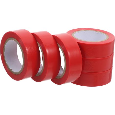 6 Rouleaux de Bandes Bande Aislante Electrique Rouge 18 Mm X 10 M (1/5)