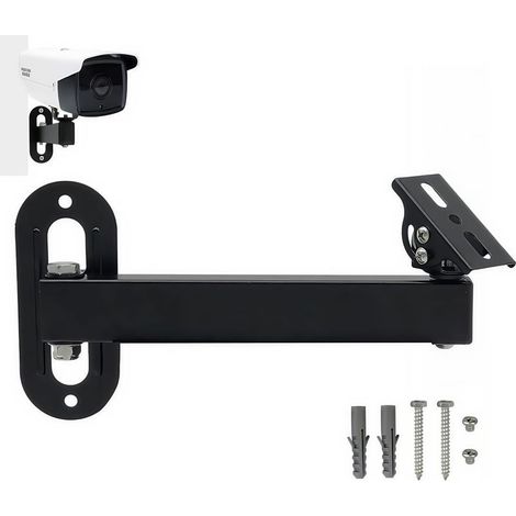 Support mural pivotant à 180 degrés pour projecteur, avec bras long de 8 pouces, pour caméra de vidéosurveillance, support mural d'angle pour projecteur, support métallique. (1/5)