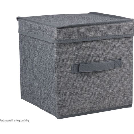 Boîte de rangement en feutre ALPINA, pliable, 25x25x25 cm, 2 couleurs différentes (1/5)