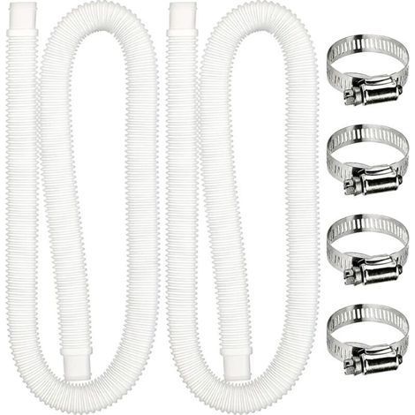 Tuyau de Rechange pour Piscine Hors Sol, Tuyau de Remplacement de Piscine avec 4 Colliers de Serrage en Métal, Tuyau de Filtre de Piscine-ARCAN (1/5)
