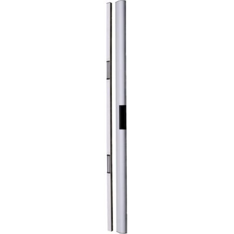 Paumelle renforcée acier zingué bouts ronds Faure et fils - 140 x 60 mm - Gauche (1/2)