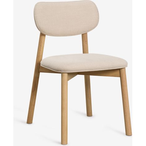 Silla de comedor en madera y tela Kampala SKLUM              (1/5)