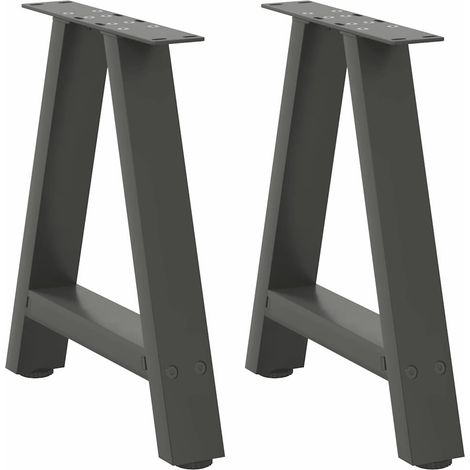 Couchtischbeine A-Form 2 Stk. Anthrazit 50x(42-43) cm Stahl
