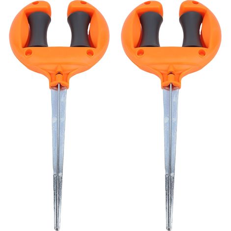 Guide-arrosoir de jardin x2, piquet à roulettes en ABS robuste 27x12cm, support flexible pour tuyau, protection pelouse et plantes, installation facile sans assemblage, idéal extérieur (1/5)