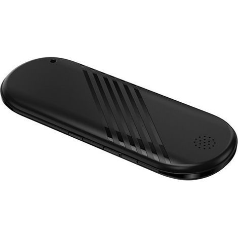 Schwarzer, tragbarer Schlaflautsprecher mit zwei Lautsprechern, Kartensteckplatz, Bluetooth und Timerfunktion. (1/4)