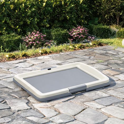 Tapis d'hygiène pour chien 63 x 48,5 x 6 cm gris ardoise en PP (1/5)