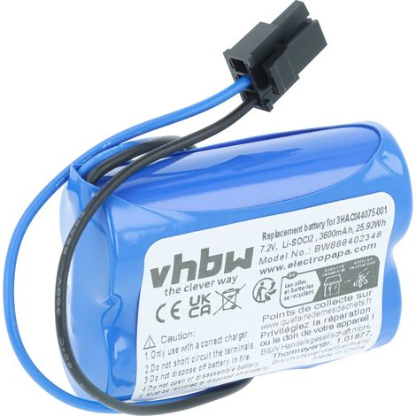 vhbw Batterie kompatibel mit ABB 3HAC044168-001, 3HAB2038-1, 3HAB 9999-1, 1SAP180300R0001, 3HAC16831-1 Industrieroboter (3600 mAh, 7,2 V, Li-SOCl2) (1/5)