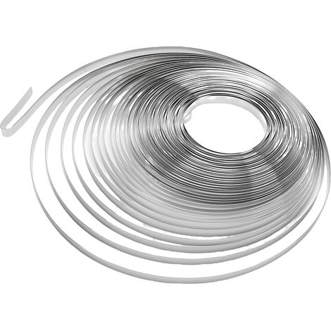 Feuillard bande acier inox 304 largeur 12.7mm épaisseur 0.5mm longueur 30m bande de cerclage métal (1/5)
