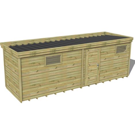 ABRI DE JARDIN bois traité 27mm, 7,3x2,1m, 16m2, Plancher (1/3)