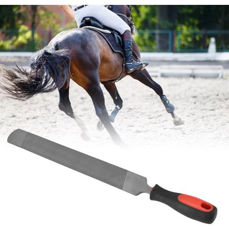 Lime à fers à cheval, lime à parer les sabots, outil de parage des sabots, grande lime plate, matériel d'écurie et de harnais. (1/5)