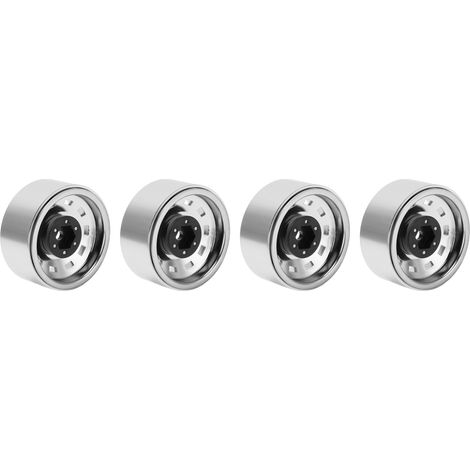 4 pièces de moyeu de roue RC en aluminium 1,9 pouces, solide et durable, réutilisable, montage facile, jantes de roue RC à trou carré (1/5)