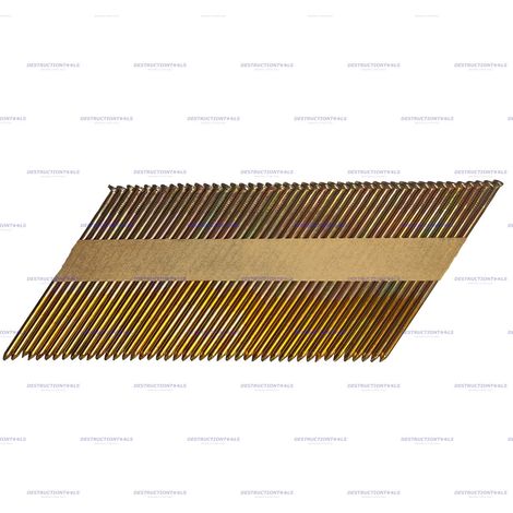 2200x clous en bande 34° tête D – 3.1 × 90 mm – tige lisse – Liés par papier (1/2)