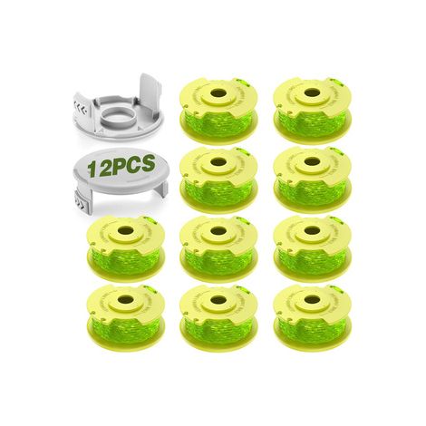 Lot de recharges vertes Ryobi AC80RL3 – Tête de coupe R10+2 – Fil nylon pour débroussailleuse