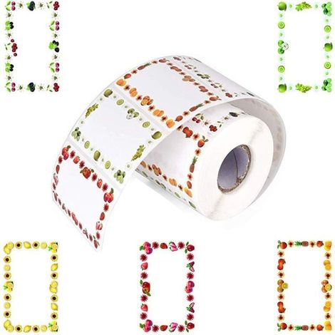 500 Pieces Fruit Label Stickers, Jam Self-Adhesive Stickers, Freezer Labels, Jam Gifts Ideal for Jam Jars (1/5)