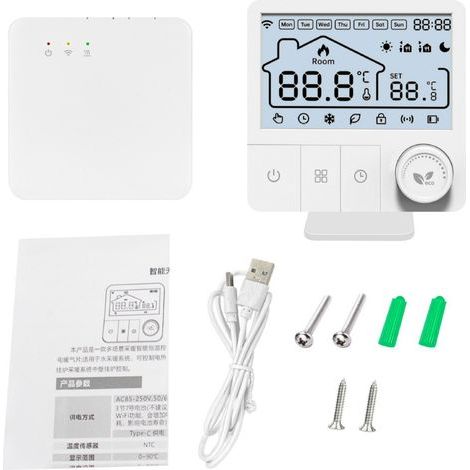 Thermostat WiFi TY, contrôleur électrique intelligent Programmable pour chauffage, pour usage domestique