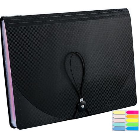 Carpeta Acordion - 13 Compartimentos - A4 - Polipropileno Resistente - Impermeable - Para Oficina Escuela Viaje - 1 Unidad (1/5)