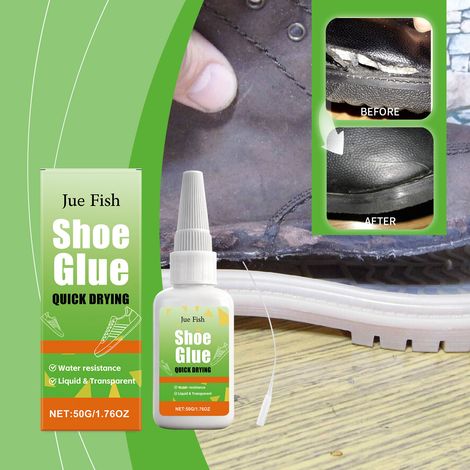 Colle pour chaussures abîmées ou décollées, facile à appliquer, non collante et à forte adhérence. Colle multifonctionnelle – 50 g + pipette  1 (1/5)