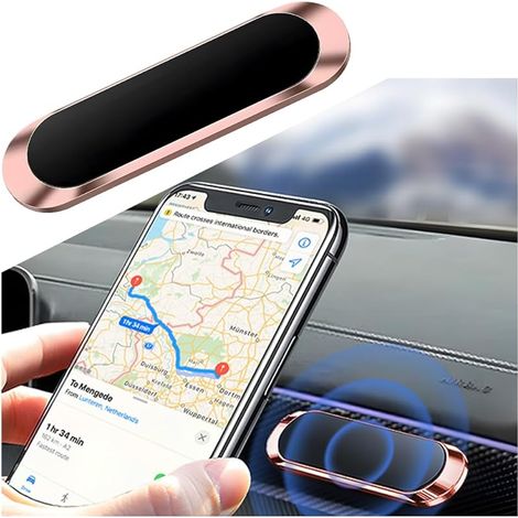 Support Magnétique Smartphone, Support Magnétiques pour Smartphone-Rotatif pour Voiture, Aimanté Rotation 360° Attache, Porte Téléphone Magnétique Universel Compatible Voiture(Or) (1/5)