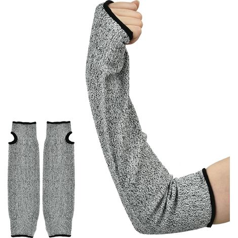 1 Paire de Gants de Sécurité Manche Longue Anti-Coupures, Résistants à l'Abrasion pour Travaux Industriels (45 cm) (1/5)