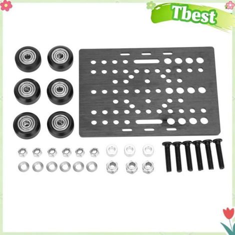 Jeu de poulies à roulement pour panneau de construction coulissant, plaque de portique, pour actionneurs linéaires Opennbuilds de (1/4)