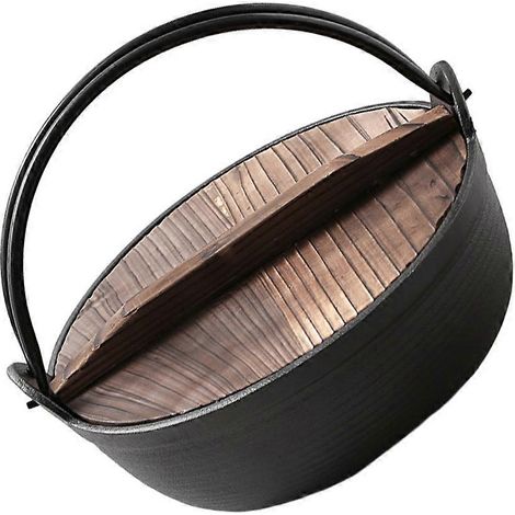 Cocotte résistante aux hautes températures, idéale pour mijoter la viande, poignée antidérapante, noire, 1 pièce (1/5)