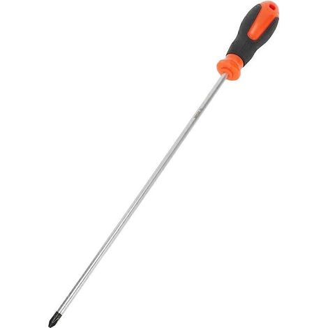 Tournevis cruciforme à fente de 30,5 cm de long avec tête magnétique et poignée en caoutchouc pour travaux difficiles (1/5)