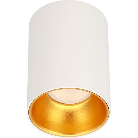 Spot de plafond en saillie ZAMA GU10 rond blanc et or IP20 EDO777342 EDO Solutions (1/5)