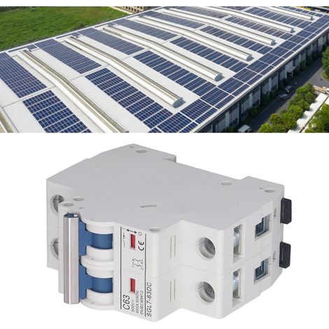 SUNGO Miniatur-Gleichstrom-Leistungsschalter 500 V, DIN-Schienenmontage, L7-Bauform, 2P 63A Isolator für Solar-Photovoltaikanlagen. (1/5)