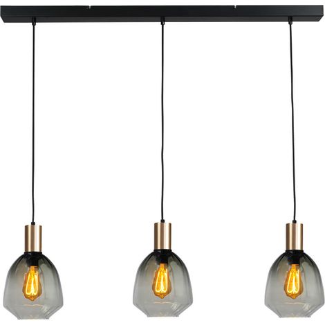 Lampe suspendue 3 lumières - dorée - Porto avec des lunettes vertes Nicolette - 2711-05-02-100-3-14 (1/3)