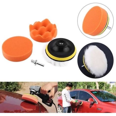 5-Piece 4-Piece Polishing Pad Kit with M10 Drill Bit Adapter (1/4)