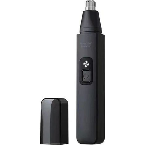Tondeuse pour poils de nez, outil de coupe indolore et rechargeable pour oreilles et sourcils (noir) (1/5)