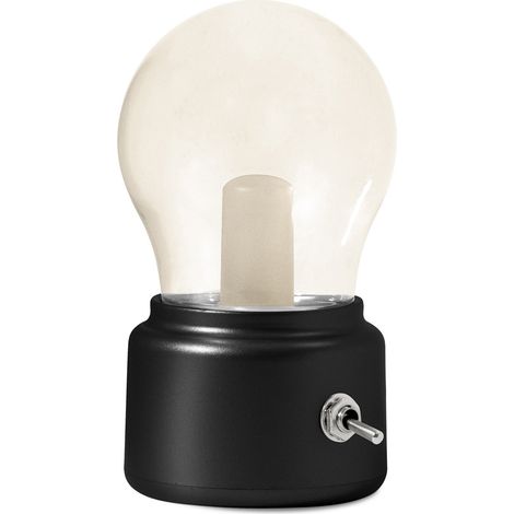 Tragbare wiederaufladbare Lampe - Vintage Schwarz - ABS, Kristall