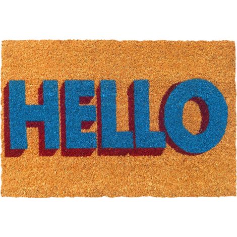 Coir Welcome Doormat, Non-Slip, 60x40 cm, Indoor/Outdoor (1/5)