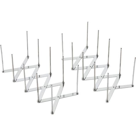 Support Pour Couvercle De Casserole - Acier Inoxydable Rétractable 48,5 X 12,5 Cm - Pour Cuisine Intérieure - Lot De 2 (1/5)