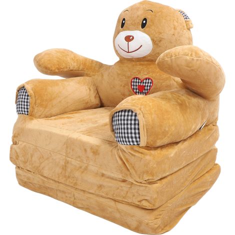 Canapé enfant pliable et multifonctionnel à motif animal, idéal pour lire, se détendre et dormir. Forme d'ours. Cadeau parfait pour fille ou garçon. (1/5)