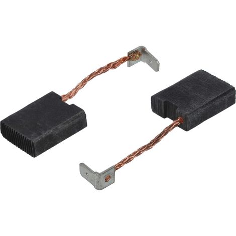 vhbw 2x balais charbon 6,3 x 16 x 19,5 / 16 x 6,3 x 20 mm compatible avec Flex R2000 /160 appareil de polissage, meuleuse d'angle