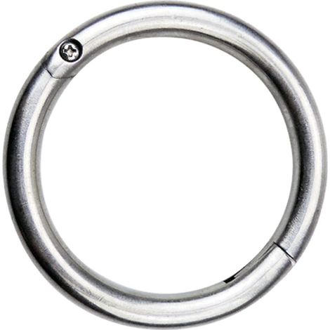 Anneau Nasal pour Bovins en Acier Inoxydable, Argenté, Outil de Traction 1 Pièce, Cercle Simple pour Élevage, Fournitures de Manipulation du Bétail, Usage Ferme (1/5)