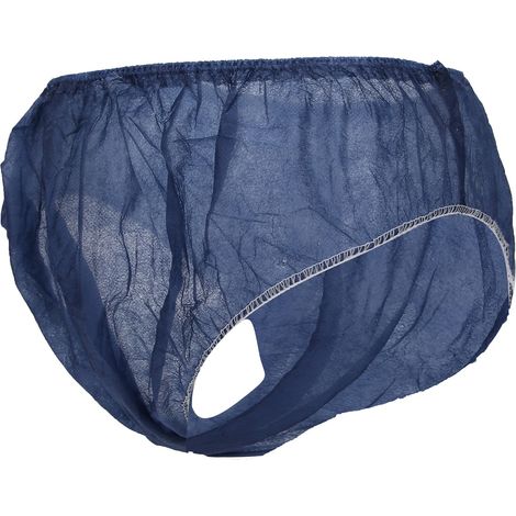 Lot de 20 sous-vêtements jetables unisexes non tissés, respirants, pour spa et sauna, bleus (1/5)