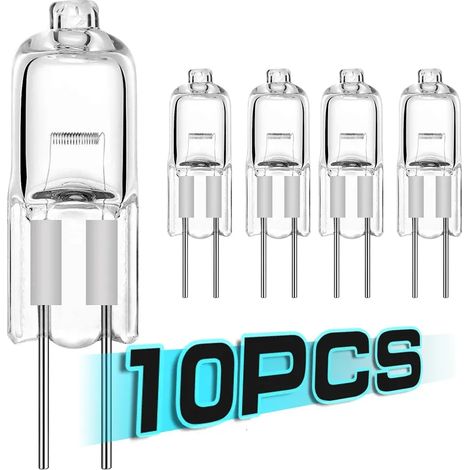 Lot de 10 ampoules halogènes G4 12V 5W 10W 20W 35W 50W, type globe, à deux broches, LED blanc chaud, remplaçant les ampoules LED à capsule halogène. (1/5)