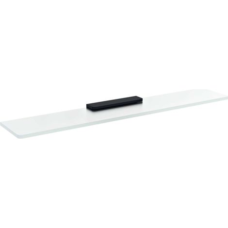 Sapho Pirenei - Mensola, lunghezza 70 cm, vetro latte/nero MY009B-05 (1/2)
