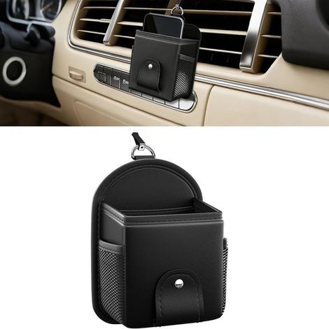 Organizador universal para gafas de sol con clip y bolsillo para la parrilla del coche，bolsillo interior para guardar el teléfono (1/5)