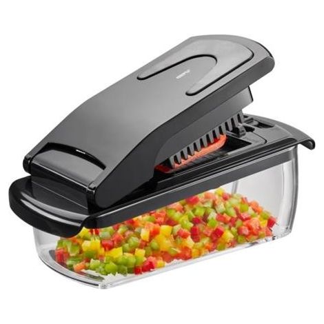 Gefu Treppo Tagliaverdure Nero con 2 Griglie Intercambiabili